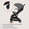 Lionelo Julie Air - Ultralichte Buggy - Auto-Folding Compact - 7,5 kg - Verstelbare Rugleuning - XXL Zonnescherm UPF50+ - Onderhoudsvrije Wielen - Grijs