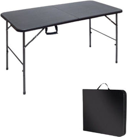 BRASQ Inklapbare Vouwtafel Zwart - 120x60x74cm - Campingtafel - Klaptafel - Inklapbaar -