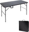BRASQ Inklapbare Vouwtafel Zwart - 120x60x74cm - Campingtafel - Klaptafel - Inklapbaar -