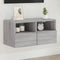 vidaXL - Tv-wandmeubel - 60x30x30 - cm - bewerkt - hout - grijs - sonoma - eikenkleur