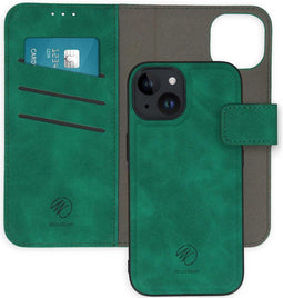 iMoshion Hoesje Geschikt voor iPhone 15 Hoesje Met Pasjeshouder - iMoshion Uitneembare 2-in-1 Luxe Bookcase - Donkergroen
