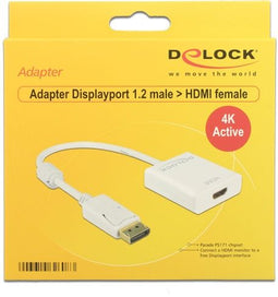 Delock 62608 - DisplayPort naar HDMI adapter - 4K 30Hz - Wit