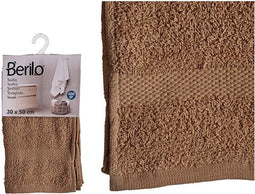 Berilo Handdoek 50 X 90 Cm Katoen Bruin