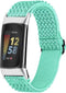 imoshion Elastisch nylon bandje - Geschikt voor Fitbit Charge 6, Charge 5 - Groen - One Size
