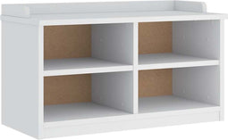 vidaXL - Gangbankje - SANDNES - wit - 87x40x50 - cm - massief - grenenhout