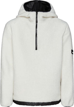 Rains Fleece Pullover Hoodie - Unisex - Boxy-pasvorm - Off White (L/XL)