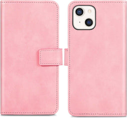 iMoshion Hoesje Geschikt voor iPhone 13 Hoesje Met Pasjeshouder - iMoshion Luxe Bookcase - Roze