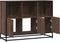 vidaXL - Dressoir - 100x35x76 - cm - bewerkt - hout - bruin - eikenkleur