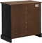 vidaXL - Dressoir - HALDEN - schuifdeur - zwart - 80x40x80 - cm - massief - hout - grijs