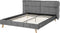 SENLIS - Tweepersoonsbed - Grijs - 160 x 200 cm - Fluweel