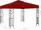 vidaXL - Prieel - met - LED-lichtslinger - 3x3 - m - wijnrood