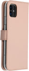 Selencia iPhone 11 - Echt Lederen Bookcase - 3 Pashouders - Roze