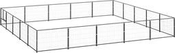 vidaXL - Hondenkennel - 25 - m² - staal - zwart