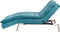 LOIRET - Chaise longue - Blauwgroen - Fluweel