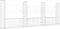 vidaXL - Schanskorf - U-vormig - met - 4 - palen - 380x20x150 - cm - ijzer