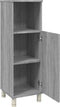 vidaXL - Badkamerkast - 30x30x95 - cm - bewerkt - hout - grijs - sonoma - eikenkleurig