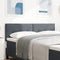 vidaXL - Hoofdbord - met - knopen, - gestoffeerd - in - donkergrijs - velvet - - - 140 - cm