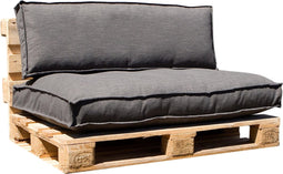 In The Mood Collection Salvador Palletkussens - L120 x B80/40 x H12 cm - Antraciet