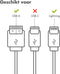 imoshion - Lightning naar USB A Kabel - 1 meter - Gevlochten textiel - Wit