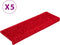 vidaXL - Trapmatten - 5 - st - 65x21x4 - cm - rood