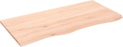 vidaXL - Wandschap - 100x50x2 - cm - onbehandeld - massief - eikenhout