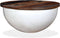 vidaXL - Salontafel - komvormig - massief - gerecycled - hout - wit