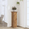vidaXL - Plantenstandaard - 33x33x100 - cm - bewerkt - hout - artisanaal - eiken