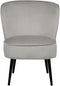Fauteuil VOSS Fluweel Lichtgrijs