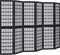vidaXL - Kamerscherm - met - 6 - panelen - massief - paulowniahout - zwart