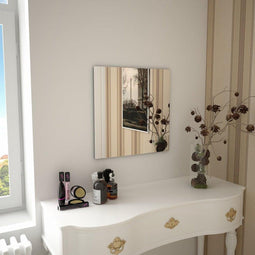 vidaXL - Wandspiegel - vierkant - 50x50 - cm - glas