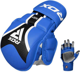 RDX Sports Aura+ T-17 Shooter - MMA Handschoenen - voor Wedstrijden - Blauw - Maat XL - Kunstleer
