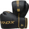 RDX Sports F6 Kara Bokshandschoenen - Boxing Gloves - Training - Vechtsporthandschoenen - Boksen - Goud - Mat - 10 oz