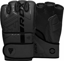 RDX Sports - F6 Kara - Bokshandschoenen - MMA Gloves - Training - Vechtsporthandschoenen - Boksen - Zwart - Mat - Maat XL