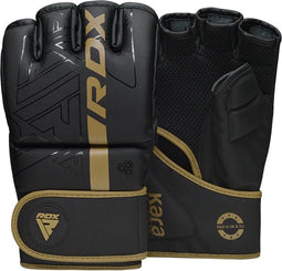 RDX Sports - F6 Kara - Bokshandschoenen - MMA Gloves - Training - Vechtsporthandschoenen - Boksen - Goud - Mat - Maat S