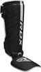 RDX Sports F6 Kara Scheenbeschermers - Kickboksen - MMA - Training - Kunstleer - Zwart - Mat - Wit - XL