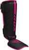 RDX Sports F6 Kara Scheenbeschermers - Kickboksen - MMA - Training - Kunstleer - Zwart - Mat - Roze - XL