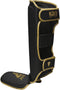 RDX Sports F6 Kara Scheenbeschermers - Kickboksen - MMA - Training - Kunstleer - Zwart - Mat - Goud - S