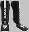 RDX Sports F6 Kara Scheenbeschermers - Kickboksen - MMA - Training - Kunstleer - Zwart - Mat - Wit - L