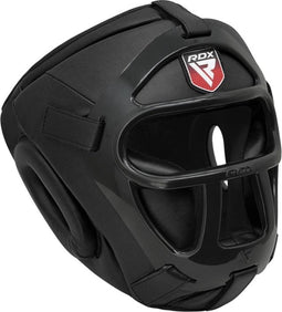 RDX Sports T1 Hoofdbeschermer Boksen - Bokshelm - Met Grill - Kunstleer - Zwart - XL