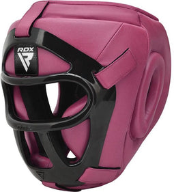 RDX Sports T1 Hoofdbeschermer Boksen - Bokshelm - Met Grill - Kunstleer - Roze - S