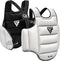 RDX Sports T2 CE Borstbeschermer - Body Protector - Boksen - Kickboksen - Karate - Taekwondo - Omkeerbaar Wit en Zwart - Maat: S/M