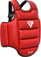RDX Sports T2 CE Borstbeschermer - Body Protector - Boksen - Kickboksen - Karate - Taekwondo - Omkeerbaar Rood en Blauw - Maat: L/XL