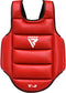 RDX Sports T2 CE Borstbeschermer - Body Protector - Boksen - Kickboksen - Karate - Taekwondo - Omkeerbaar Rood en Blauw - Maat: S/M