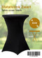 Statafelrok zwart 80 cm - partytafel - Alora tafelrok voor statafel - Statafelhoes - Bruiloft - Cocktailparty - Stretch Rok