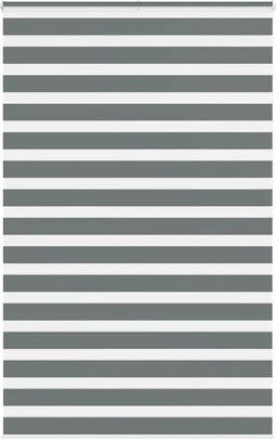 vidaXL - Zebra - rolgordijn - 150x200 - cm - stofbreedte - 145,9 - cm - donkergrijs