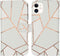iMoshion Hoesje Geschikt voor iPhone 11 Hoesje Met Pasjeshouder - iMoshion Design Softcase Bookcase - Wit / Meerkleurig / Goud / White Graphic