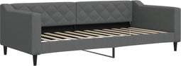 vidaXL - Slaapbank - 90x200 - cm - stof - donkergrijs