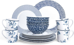 Laura Ashley Blueprint Collectables Serviesset 4 persoons - 16 Delig - Kerstservies porselein