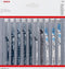 Bosch Professional 10-delige Decoupeerzaagbladenset - Voor hout MDF laminaat metaal hard hout (10 stuks)