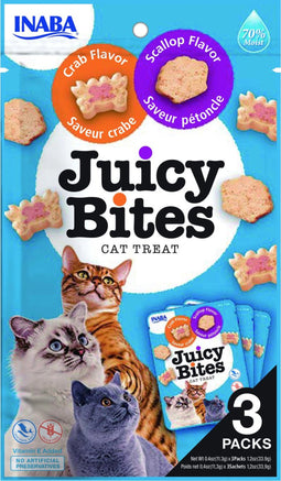 Inaba Juicy Bites - Kattensnack - Krab Jacobsschelp 56 g